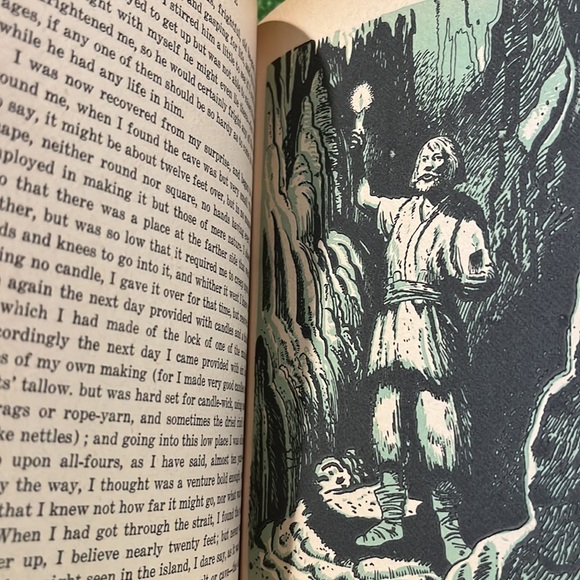 Robinson Crusoe The Life and Adventures of by Daniel Defoe 1955 Hardcover Book - Picture 11 of 16
